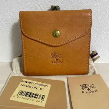 [새상품급] IL BISONTE 이단 접이식 지갑 누메 가마구치