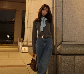 mistreass 리본 타이 립 킨트 탑