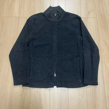 ARMANI 90's 마카오 제조 드라이버즈 더블 지퍼 니트 플리스