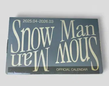 Snow Man 스노우맨 달력 2025-2026 메구로 렌