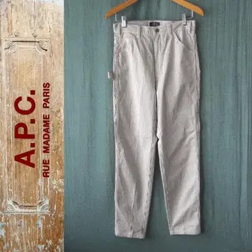 새상품급 A.P.C. 히코리 스트라이프 페인터 팬츠 XS