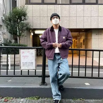 퍼플 나일론 점퍼 L 사이즈