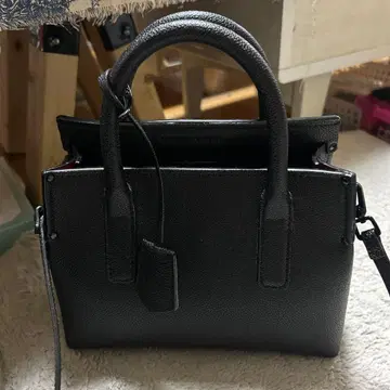 미니 숄더백 블랙 가죽