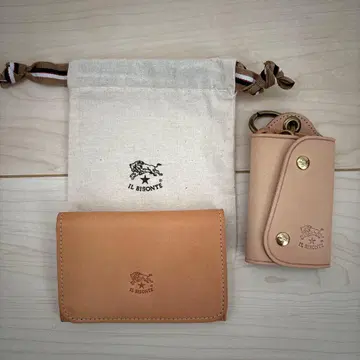 IL BISONTE 가죽 키케이스 카드 케이스