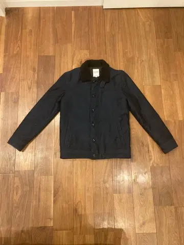 N-1 데크형 블랙 퍼 부착 옷깃 자켓