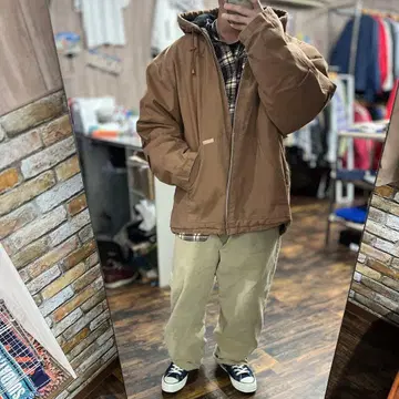 덕 자켓 액티브 자켓 오버 사이즈 3XL 구제 의류 스트릿