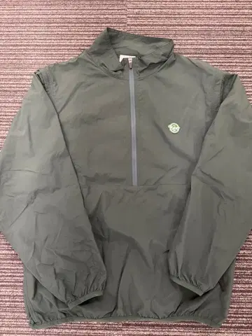 KEBOZ 나일론 하프 지퍼 자켓 그린