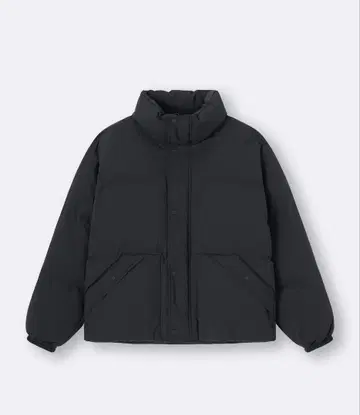 [ 미사용 ] GU 웜 패디드 스탠드 블루종 다운 자켓 블랙