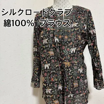 실크 로드 클럽 야마모토 진 상점 블라우스 바 로다의 달 루즈핏 완판템