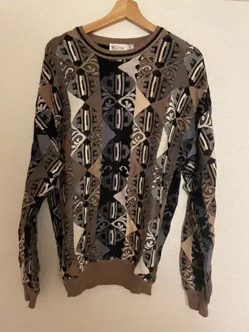 St. Croix 기하학 패턴 니트 스웨터 M