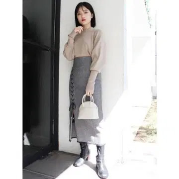 MURUA 스트링 펜슬 스커트