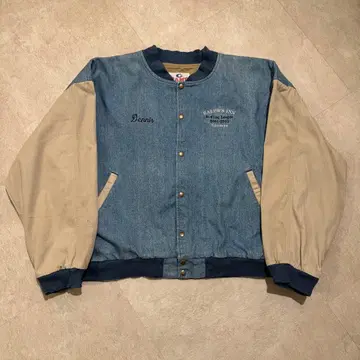 GAME 바시티 자켓 XXL 데님/베이지