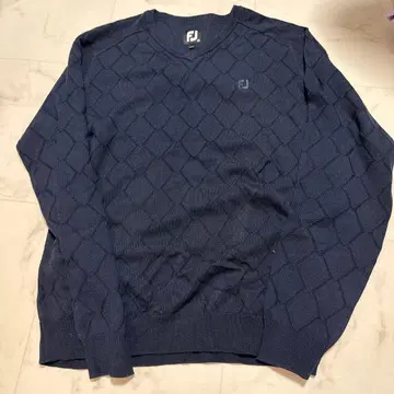 FJ 네이비 V넥 스웨터