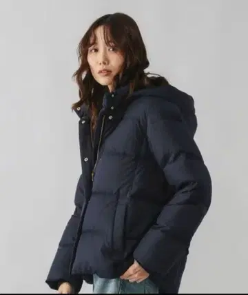 글로벌 워크 우츠쿠 실루엣 발수 다운 블루종 네이비 M