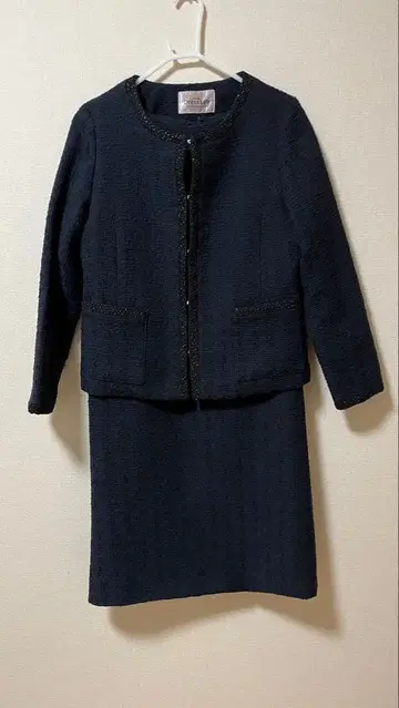 네이비 자켓 & 스커트 세트