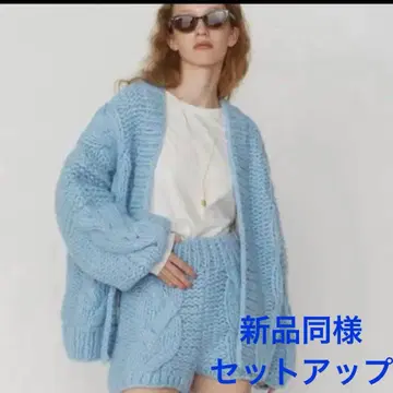 searoomlynn handmade 케이블 니트 자켓 셋업