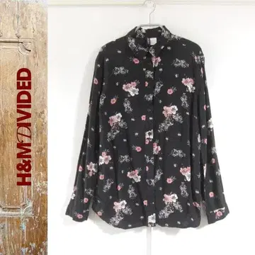 새상품급 H&M DIVIDED 에이치앤엠 꽃 프린트 긴팔 셔츠