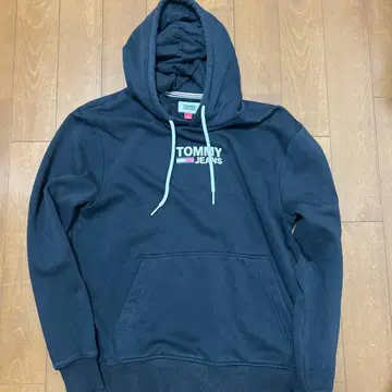 TOMMY JEANS 후드 부착 후드티 M 블랙