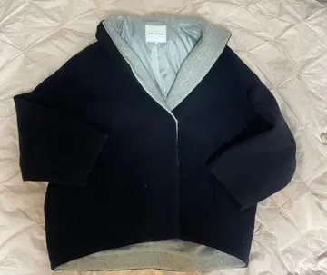 coenLounge 네이비 후드 부착 코트