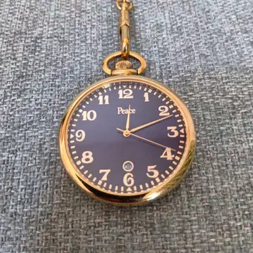 Peace (피스) 회중시계 골드 네이비 다이얼