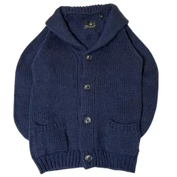 SCOTCH&SODA 숄카라 니트 가디건 알파카 혼방 네이비 S