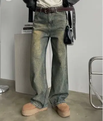 SHAGGIE 오버 사이즈 플레어 데님 팬츠