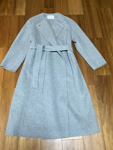 TOMORROW LAND 그레이 울 롱 코트