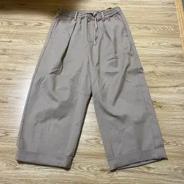 후즈후 갤러리 와이드 크롭 팬츠 그레이지