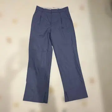 네이비 플레어 팬츠 센터 프레스