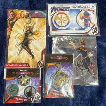 캡틴 마블 캔뱃지 아크릴 스탠드 굿즈 키링 마블즈