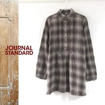 새상품급 JOURNAL STANDARD 체크 울 튜닉