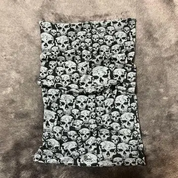 y2k 바이커 Buff 스컬 패턴 opium풍 넥워머