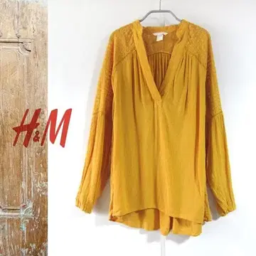 새상품급 H&M 레이온 절개 스키퍼 셔츠