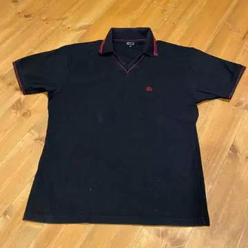 R.J.B 블랙 피케 셔츠 42