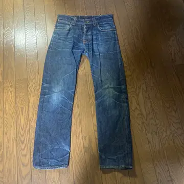 스트레이트 데님 다크 블루