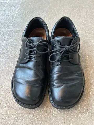 버켄스탁 가죽 신발 블랙 와이드