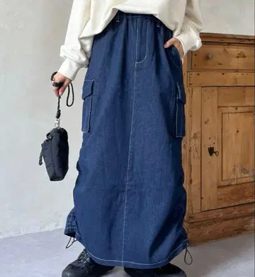 트윌 카고 스커트