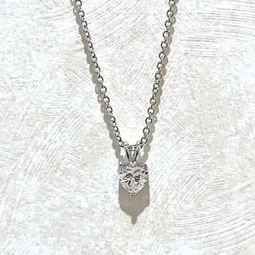 목걸이 하트형 펜던트 지르코니아