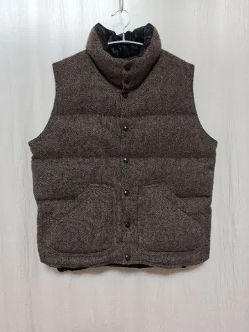 모니터리 트위드 다운 베스트