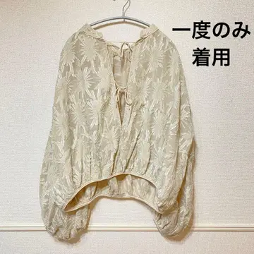 todayful 자카드 벌룬 블라우스