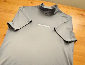BRIEFING 모크넥 골프 셔츠 L 그레이