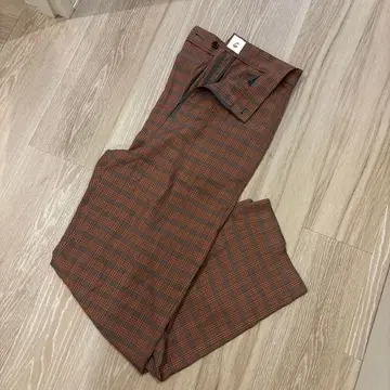 (6)ROKU 체크 테이퍼드 팬츠