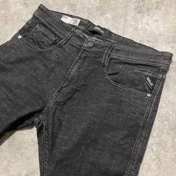 [ REPLAY ] 리플레이 ANBASS 앙바스 테이퍼드 블랙 데님