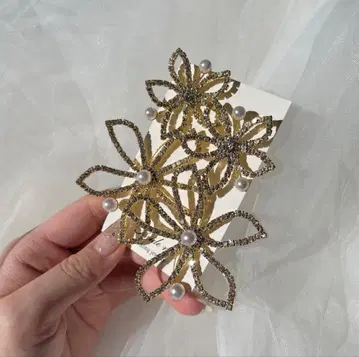 빅 사이즈 브라이덜 꽃 모티브 헤어 액세서리