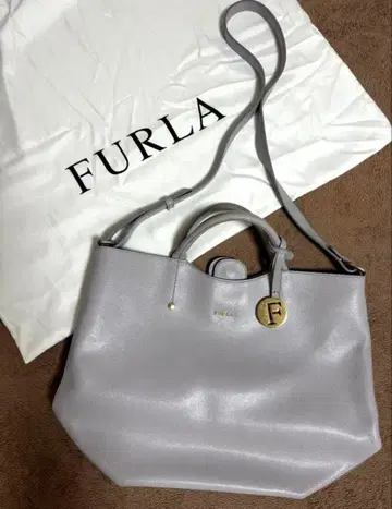 컨디션 최상 FURLA 훌라 라이트 그레이 숄더백