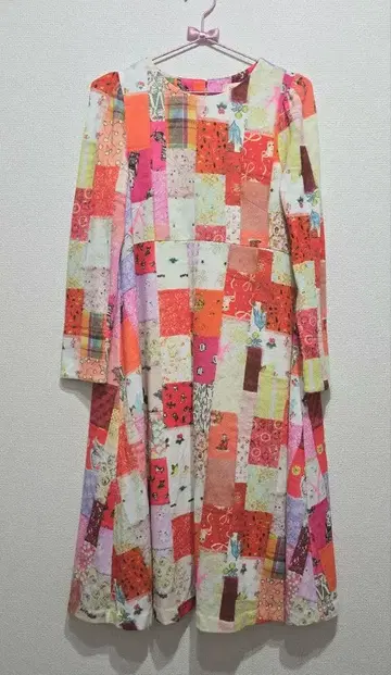 프랑슈리페 패치워크 원피스 레드