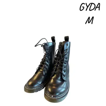 [ 미사용 새상품 ] GYDA 블랙 레이스업 부츠 M