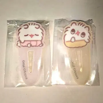 포메라니안 모찌 헤어핀 미개봉 핑크 옐로우 컬러