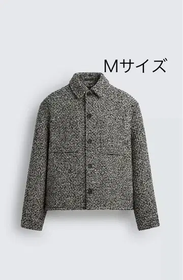 [새상품] ZARA 자라 포켓 부착 텍스처 셔츠 자켓 M 사이즈