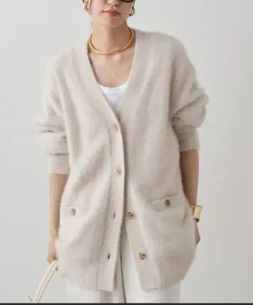 FUR 캐시미어 니트 가디건 (아이보리)